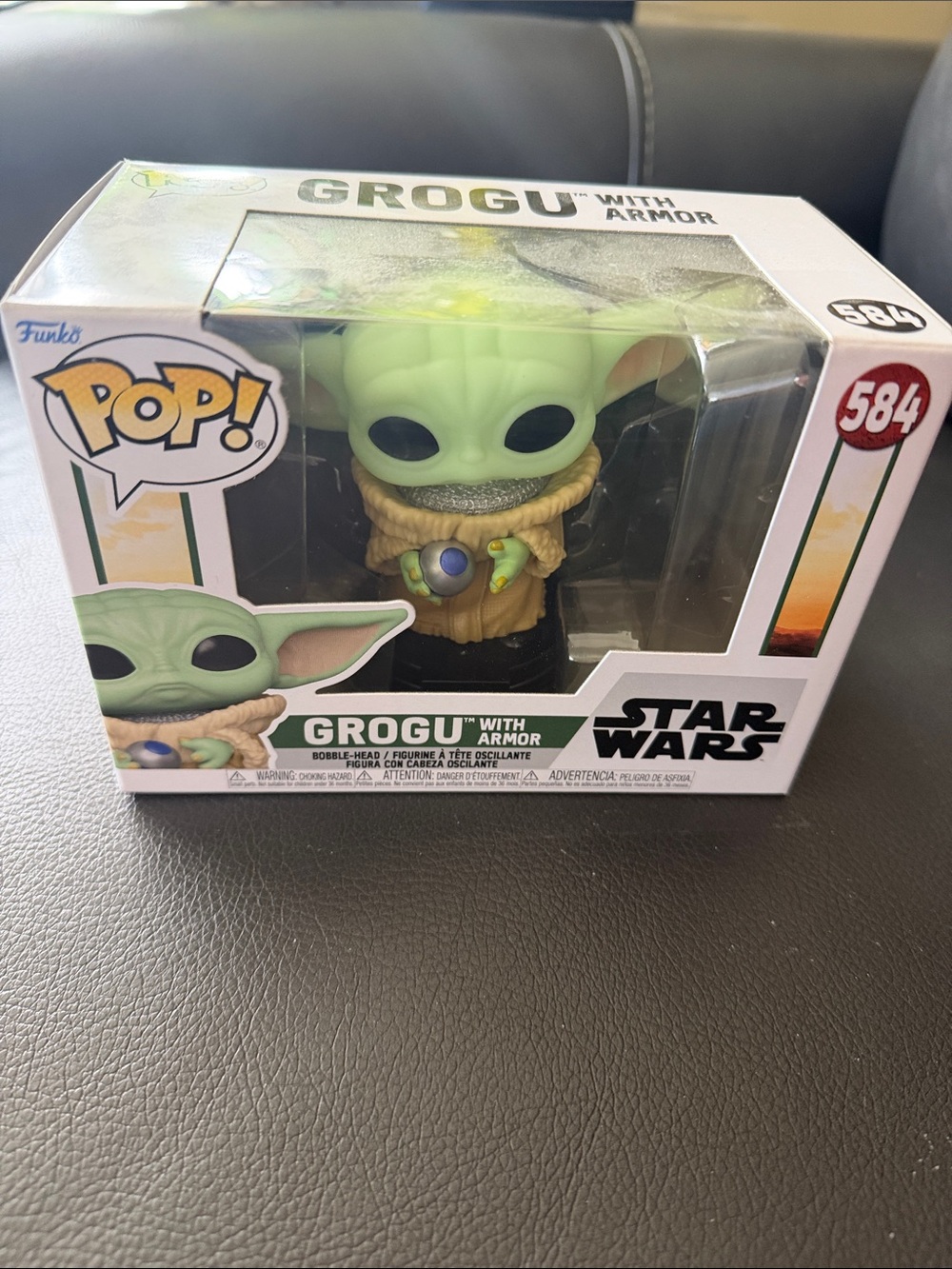 Funko Grogu with Armor Green & Brown Pop! Figure
